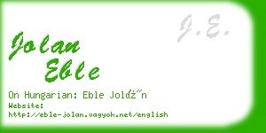 jolan eble business card